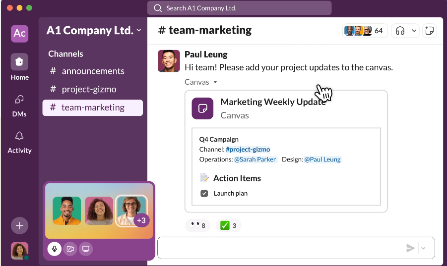 Slack: Efficient team communication platform for streamlined collaboration.
